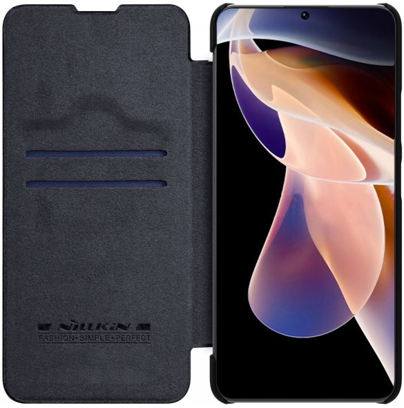 Nillkin Qin Case Cover för Xiaomi Redmi Note 11 Pro+ (Kina) / Redmi Note 11 Pro (Kina) / Mi11i HyperCharge Kameraskydd Hölste