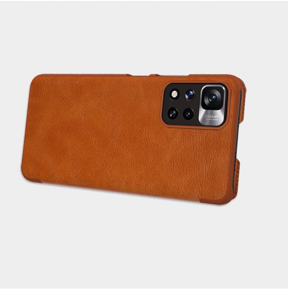 Nillkin Qin Case Cover för Xiaomi Redmi Note 11 Pro+ (Kina) / Redmi Note 11 Pro (Kina) / Mi11i HyperCharge Kameraskydd Hölste