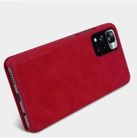 Nillkin Qin Case Cover för Xiaomi Redmi Note 11 Pro+ (Kina) / Redmi Note 11 Pro (Kina) / Mi11i HyperCharge Kameraskydd Hölste
