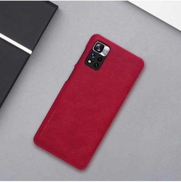 Nillkin Qin Case Cover för Xiaomi Redmi Note 11 Pro+ (Kina) / Redmi Note 11 Pro (Kina) / Mi11i HyperCharge Kameraskydd Hölste