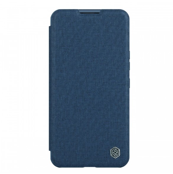 Nillkin Qin Cloth Pro Case Fodral För iPhone 14 Plus Kameraskydd Hölster Cover Flip Case Blå
