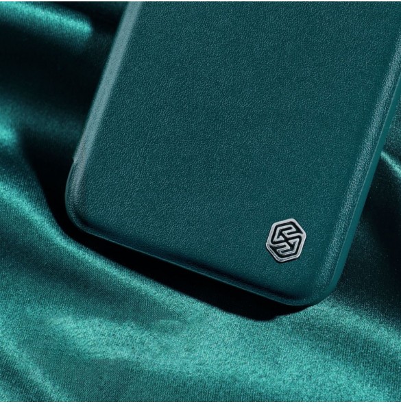 Nillkin Qin Cloth Pro Case Fodral För iPhone 14 Plus Kameraskydd Hölster Cover Flip Case Blå
