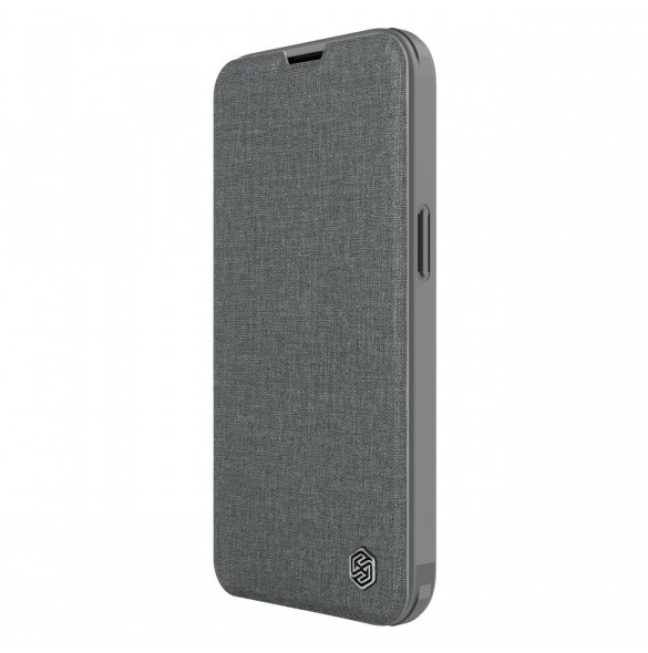 Nillkin Qin Cloth Pro Case Fodral För iPhone 14 Plus Kameraskydd Hölster Cover Flip Fodral Grå