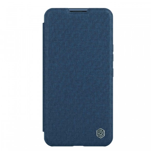 Nillkin Qin Cloth Pro Case Fodral För iPhone 14 Pro Kameraskydd Hölster Cover Flip Case Blå