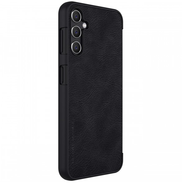 Samsung Galaxy A14 5G / Galaxy A14 Nillkin Qin Series PU Läder Flip Fodral Svart