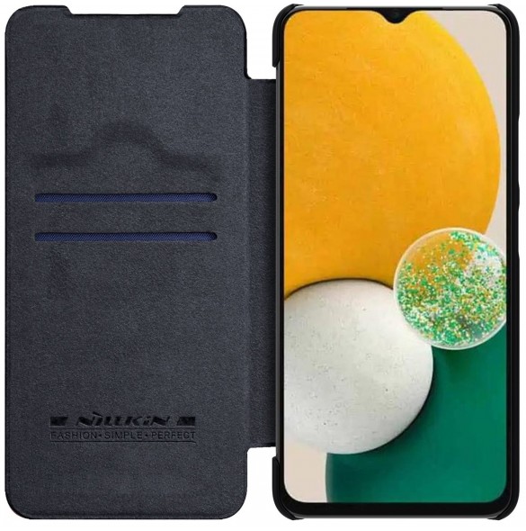 Samsung Galaxy A14 5G / Galaxy A14 Nillkin Qin Series PU Läder Flip Fodral Svart