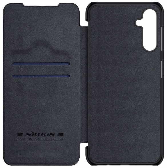Samsung Galaxy A14 5G / Galaxy A14 Nillkin Qin Series PU Läder Flip Fodral Svart