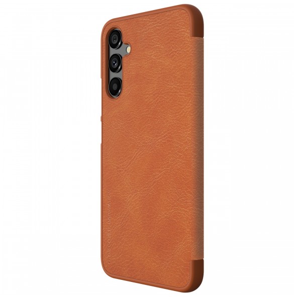Nillkin Qin Läder Flip Wallet-fodral till Samsung Galaxy A34 5G - Brun