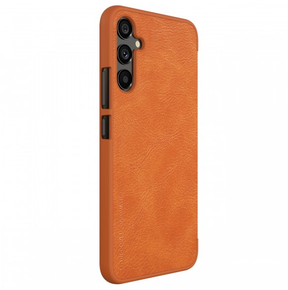 Nillkin Qin Läder Flip Wallet-fodral till Samsung Galaxy A34 5G - Brun
