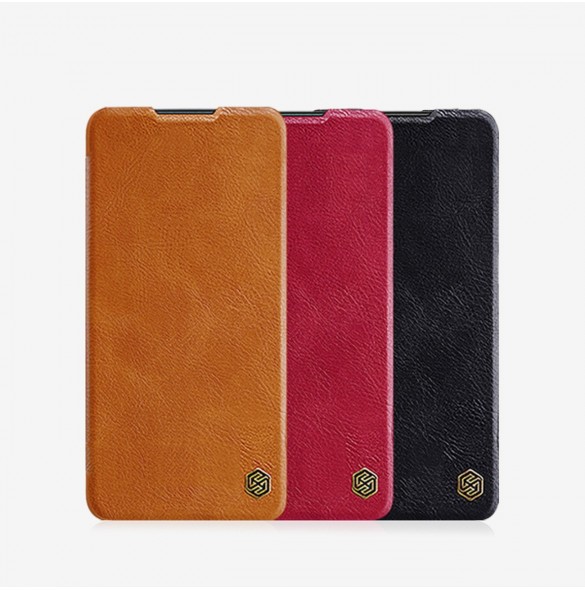 Nillkin Qin Läder Flip Wallet-fodral till Samsung Galaxy A34 5G - Brun