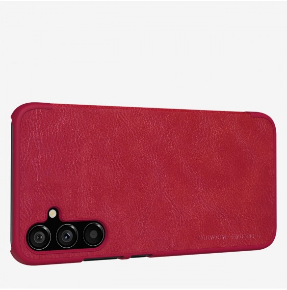 Nillkin Qin Läder Flip Wallet-fodral till Samsung Galaxy A34 5G - Brun