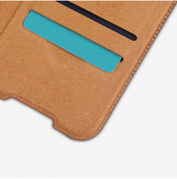 Nillkin Qin Läder Flip Wallet-fodral till Samsung Galaxy A34 5G - Brun