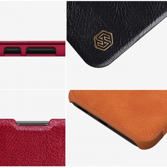 Nillkin Qin Läder Flip Wallet-fodral till Samsung Galaxy A34 5G - Brun