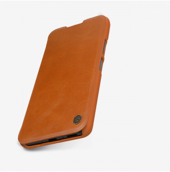 Nillkin Qin Läder Flip Wallet-fodral till Samsung Galaxy A34 5G - Brun