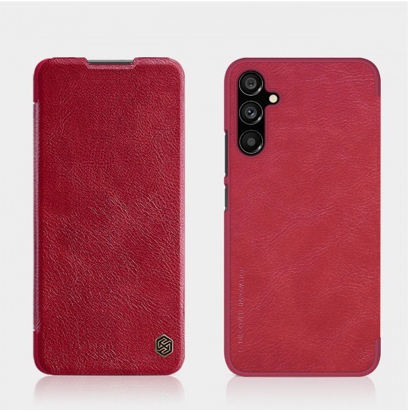 Nillkin Qin Läder Flip Wallet-fodral till Samsung Galaxy A34 5G - Brun