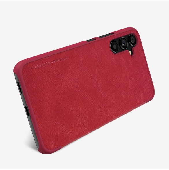 Nillkin Qin Läder Flip Wallet-fodral till Samsung Galaxy A34 5G - Brun