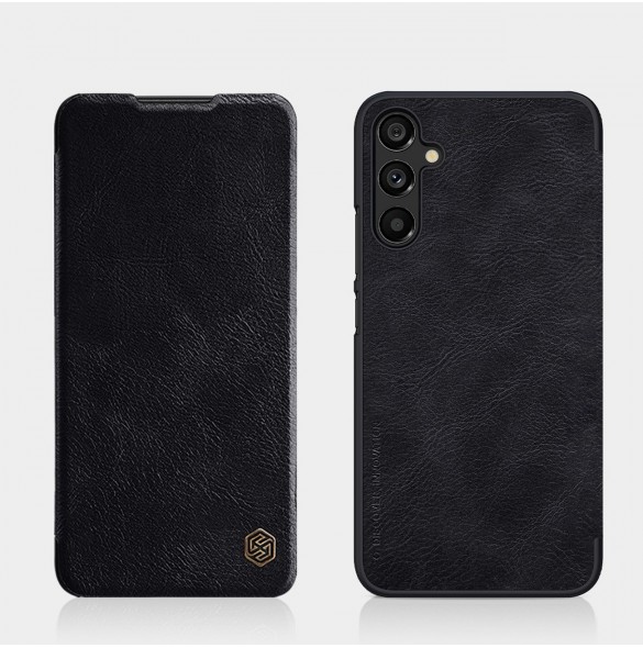 Nillkin Qin Läder Flip Wallet-fodral till Samsung Galaxy A34 5G - Brun