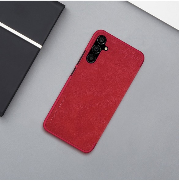 Nillkin Qin Läder Flip Wallet-fodral till Samsung Galaxy A34 5G - Brun