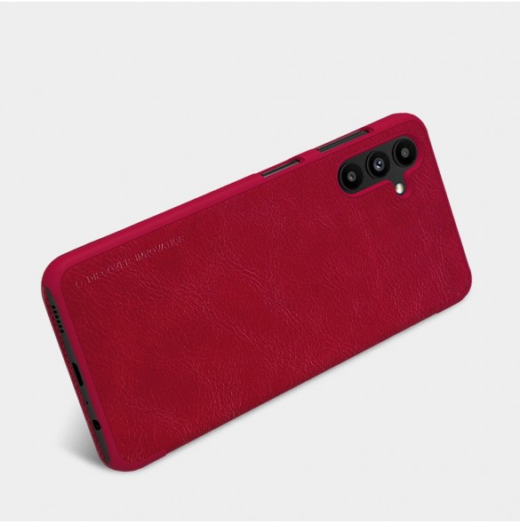 Nillkin Qin läderhölsterfodral till Samsung Galaxy A13 5G röd