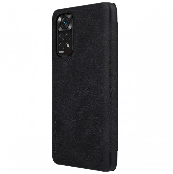 Nillkin Qin läderfodral för Xiaomi Redmi Note 11S / Note 11 svart