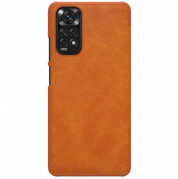 Nillkin Qin läderfodral för Xiaomi Redmi Note 11S / Note 11 brun