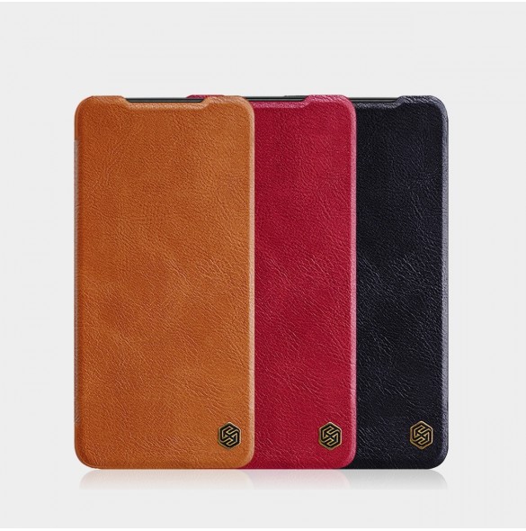 Nillkin Qin läderfodral för Xiaomi Redmi Note 11S / Note 11 brun
