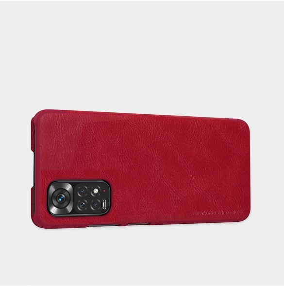 Nillkin Qin läderfodral för Xiaomi Redmi Note 11S / Note 11 brun
