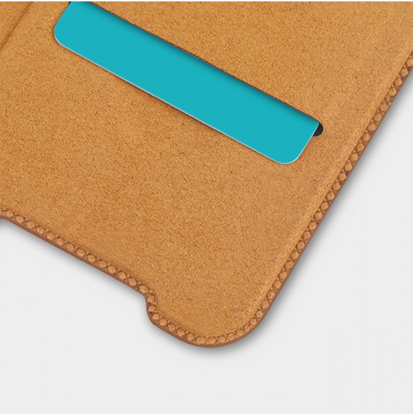 Nillkin Qin läderfodral för Xiaomi Redmi Note 11S / Note 11 brun