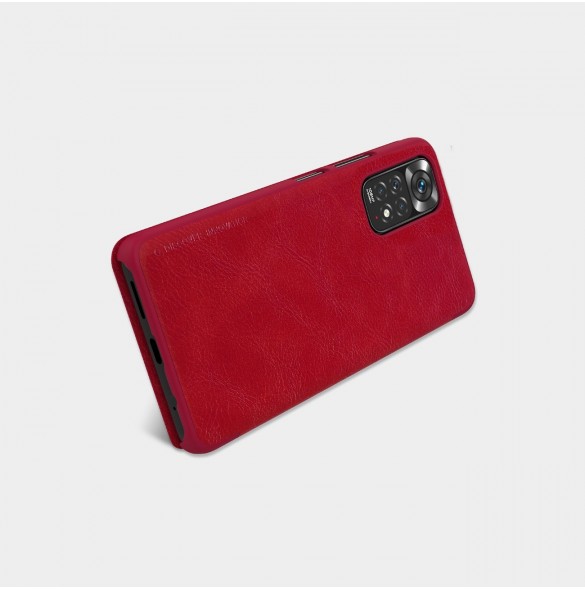 Nillkin Qin läderfodral för Xiaomi Redmi Note 11S / Note 11 brun