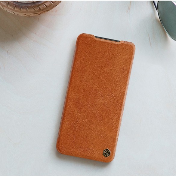 Nillkin Qin läderfodral för Xiaomi Redmi Note 11S / Note 11 brun