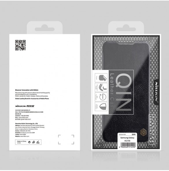 Nillkin Qin läderhölster för Samsung Galaxy A13 5G brun
