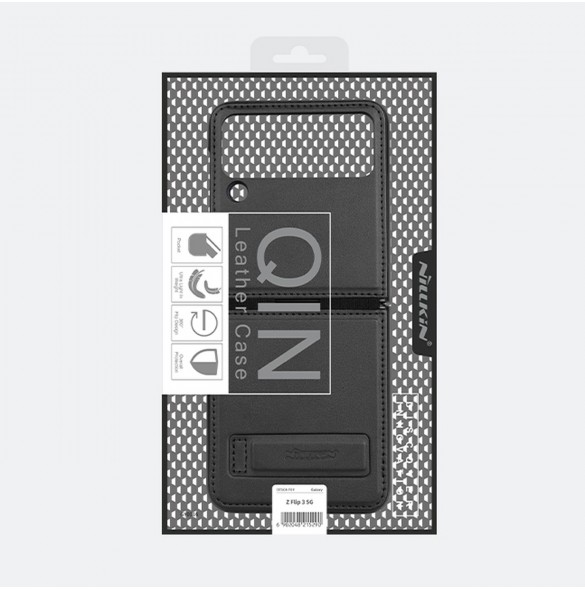 Nillkin Qin läderhölster till Samsung Galaxy Z Flip 3 svart