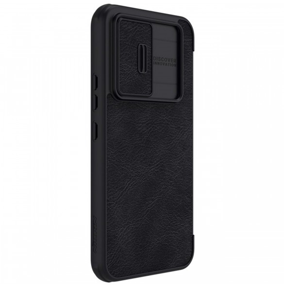 Nillkin Qin Läder Pro-fodral för Samsung Galaxy A54 5G Flip Cover Kamerafodral Svart
