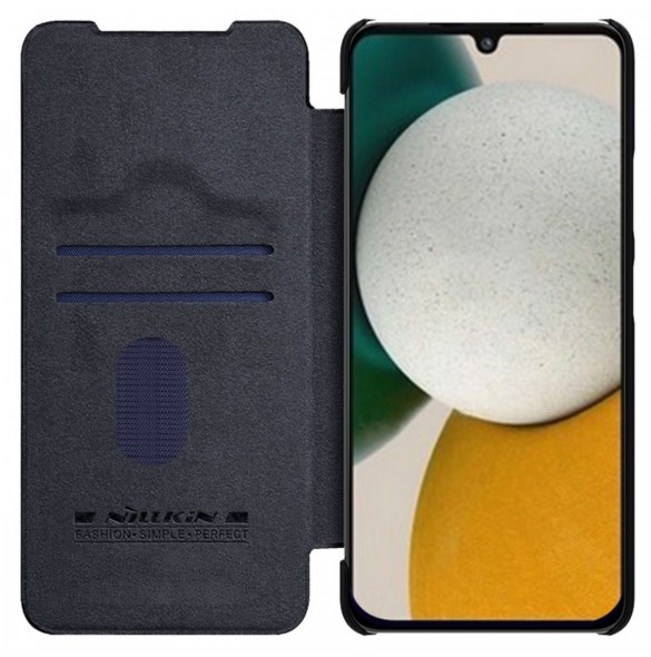 Nillkin Qin Läder Pro-fodral för Samsung Galaxy A54 5G Flip Cover Kamerafodral Svart