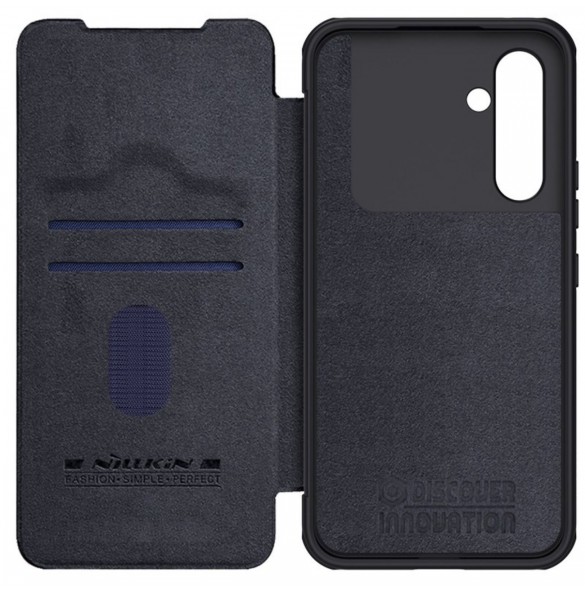 Nillkin Qin Läder Pro-fodral för Samsung Galaxy A54 5G Flip Cover Kamerafodral Svart