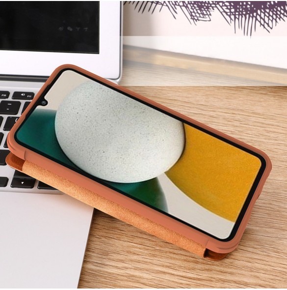 Nillkin Qin Läder Pro-fodral för Samsung Galaxy A54 5G Flip Cover Kamerafodral Svart