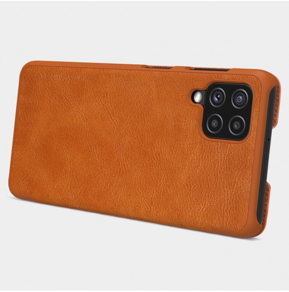 Nillkin Qin original läderfodral till Samsung Galaxy A22 4G svart