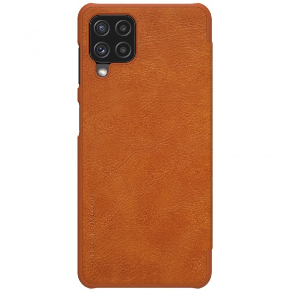 Nillkin Qin original läderfodral till Samsung Galaxy A22 4G brun