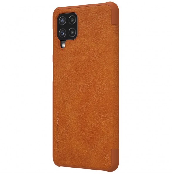 Nillkin Qin original läderfodral till Samsung Galaxy A22 4G brun