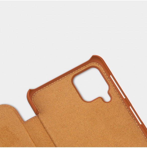 Nillkin Qin original läderfodral till Samsung Galaxy A22 4G brun