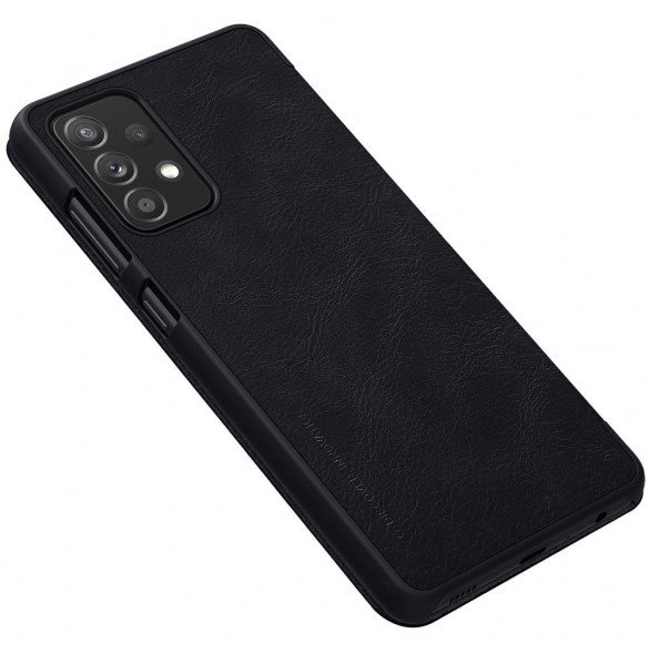 Nillkin Qin original läderfodral till Samsung Galaxy A72 4G svart
