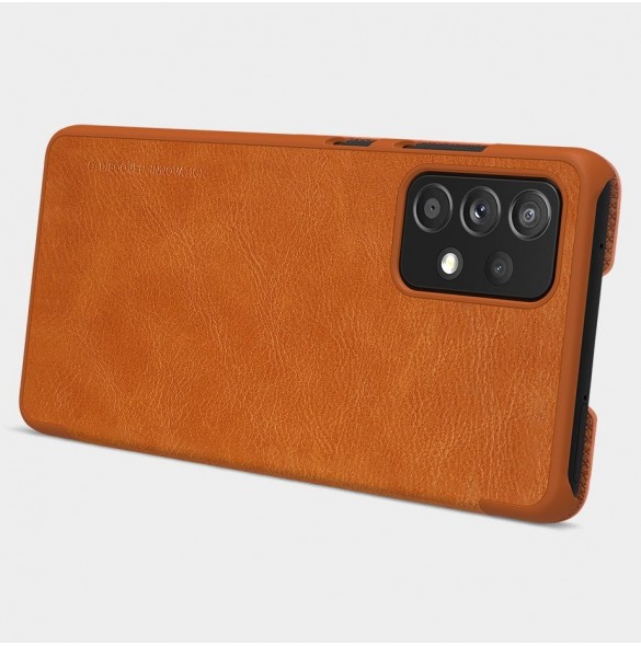 Nillkin Qin original läderfodral till Samsung Galaxy A72 4G svart