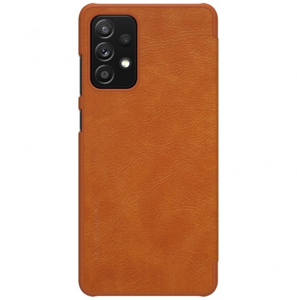 Nillkin Qin original läderfodral till Samsung Galaxy A72 4G brun