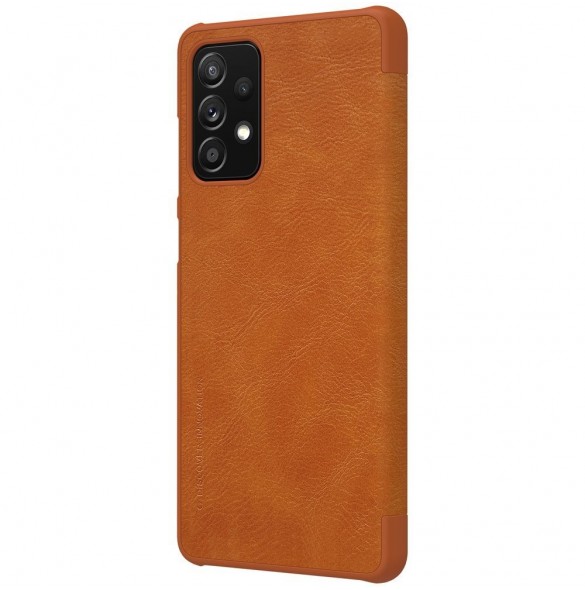 Nillkin Qin original läderfodral till Samsung Galaxy A72 4G brun