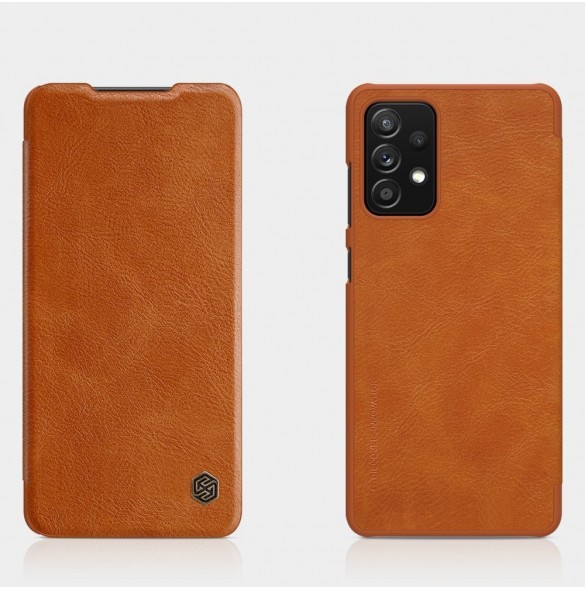 Nillkin Qin original läderfodral till Samsung Galaxy A72 4G brun
