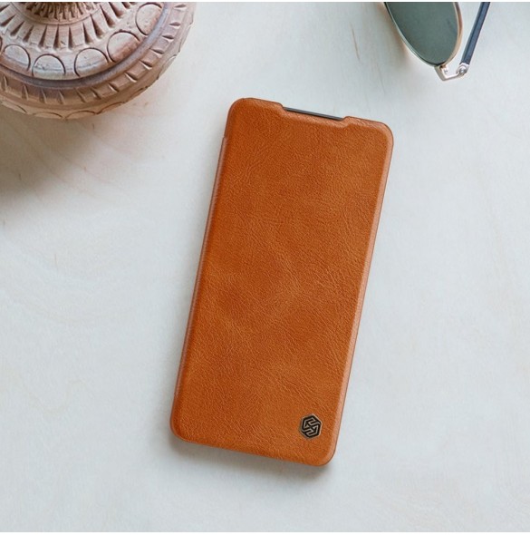 Nillkin Qin original läderfodral till Samsung Galaxy A72 4G brun