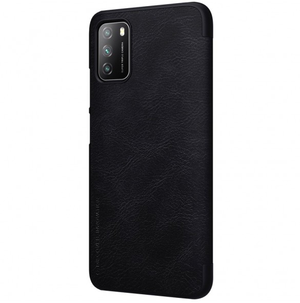 Nillkin Qin original läderfodral till Xiaomi Poco M3 svart