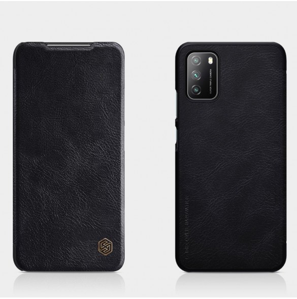 Nillkin Qin original läderfodral till Xiaomi Poco M3 svart