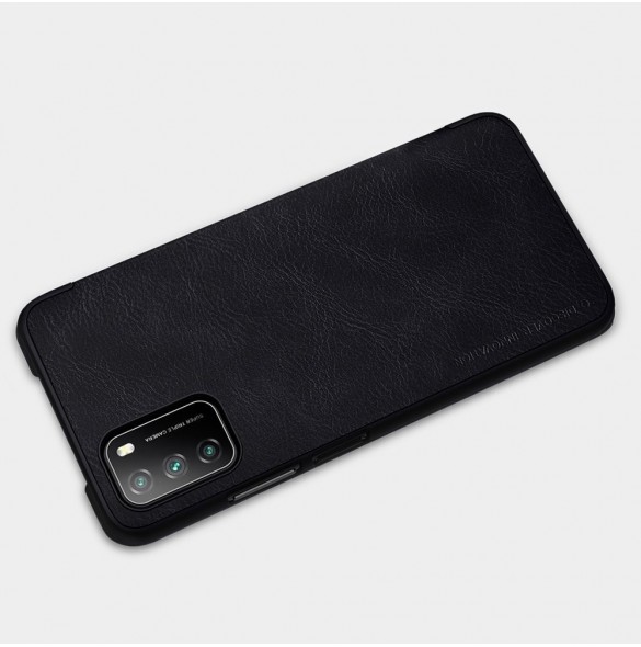 Nillkin Qin original läderfodral till Xiaomi Poco M3 svart