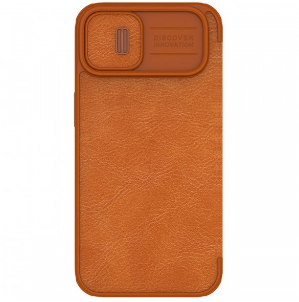 Nillkin Qin Pro Läderfodral iPhone 14 Plus 6.7 2022 Brun